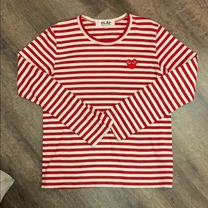COMME des GARÇONS PLAY Striped Longsleeve Tee